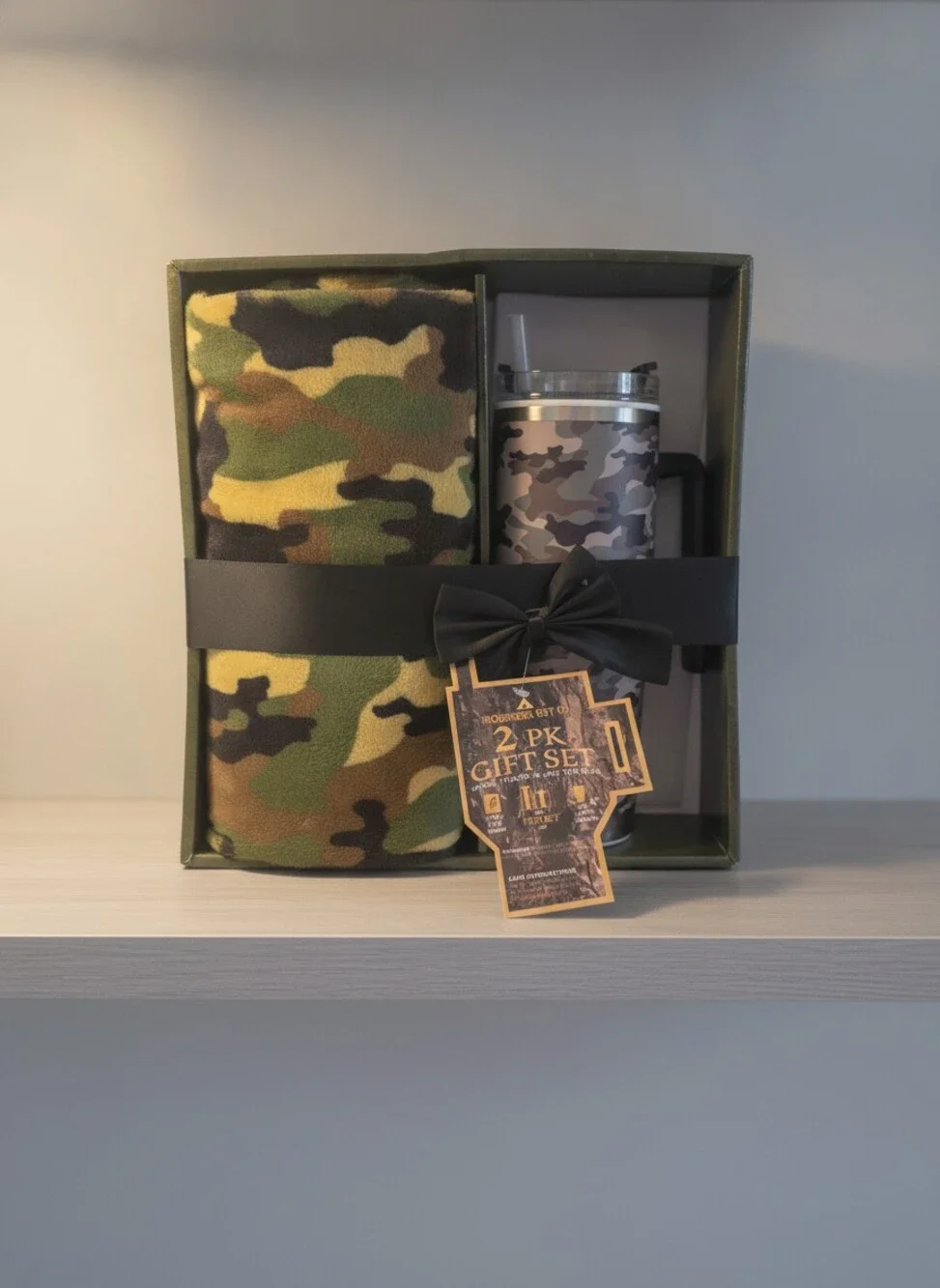 Mossmark Gift Co Camouflage Gift Set NWT